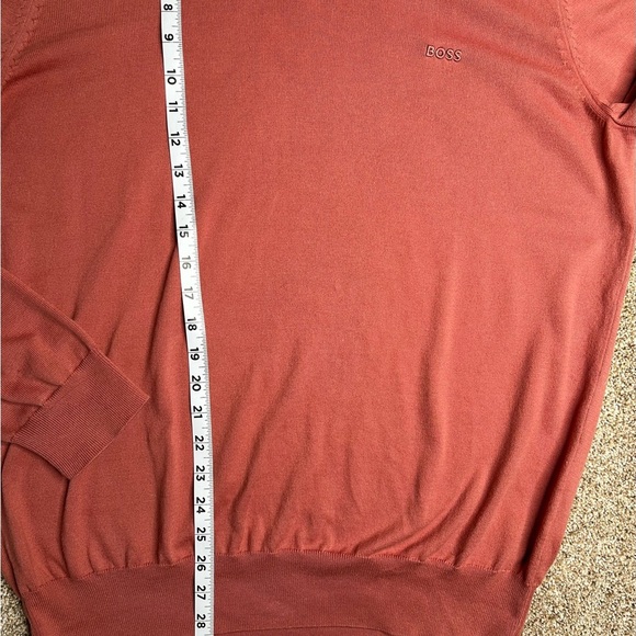 HUGO BOSS Men's Finest Italian Yarn Pink Sweater XL - Picture 7 of 8